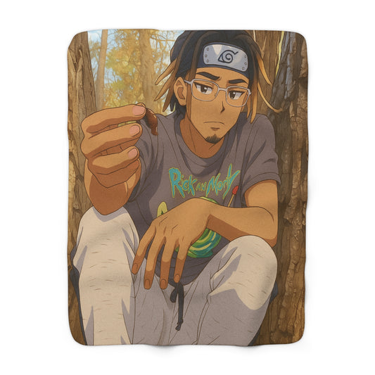 Sherpa Fleece Blanket - Anime Style Cozy Blanket Riaz